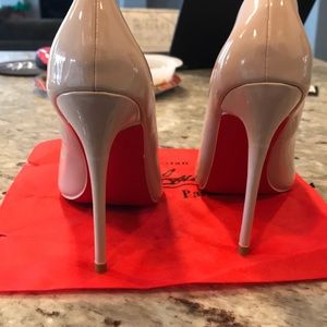 Red bottom fashion heels in nude! Brand new!